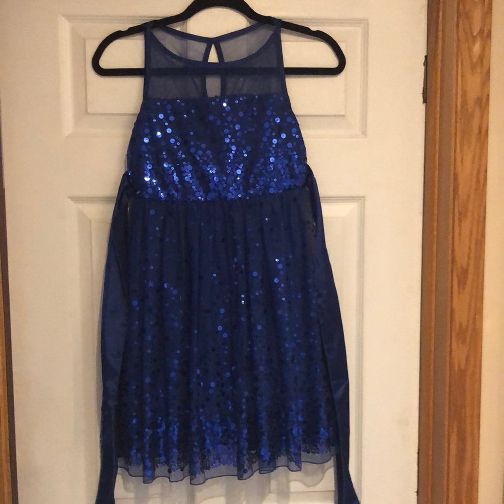 Royal blue sequin dress size 12 Has a sister dress